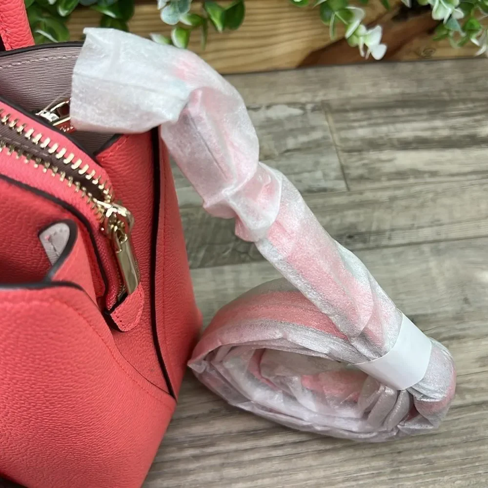Kate Spade Margaux Pebbled Leather Medium Satchel LYCHEE
